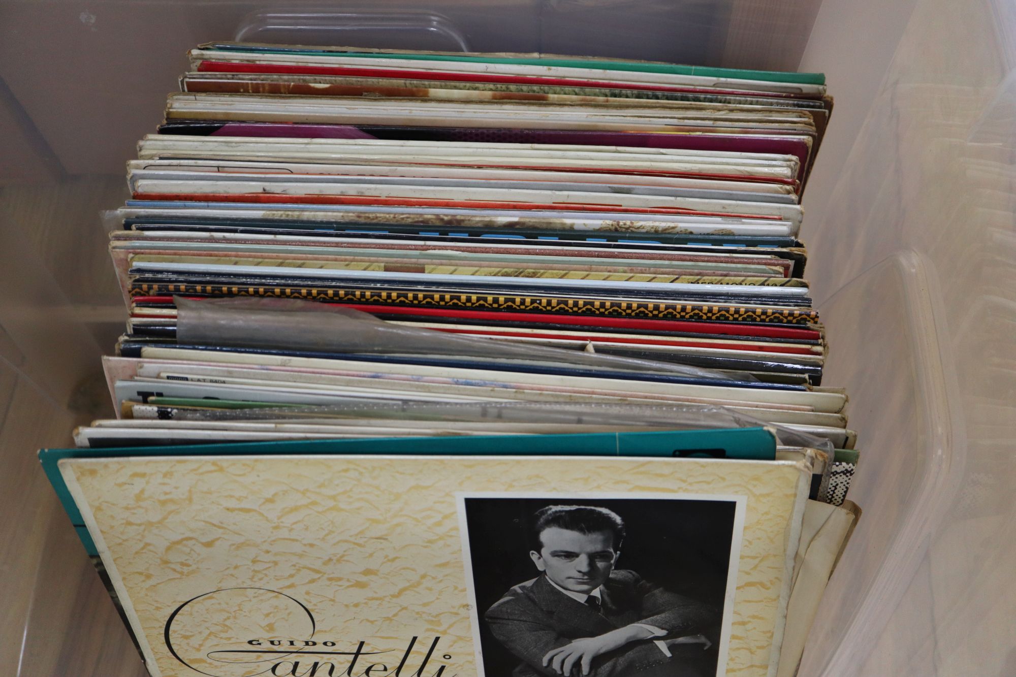 A quantity of mixed records